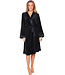 Luxury black velours kimono with cuffs long sleeves Chic Black Beauty