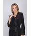 Luxury black velours kimono with cuffs long sleeves Chic Black Beauty