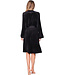 Luxury black velours kimono with cuffs long sleeves Chic Black Beauty