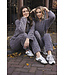 Grijze fleece onesie met rits en capuchon Fabulously Cosy
