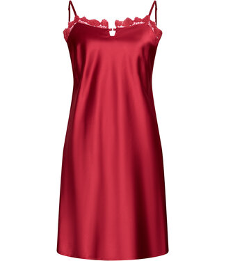 Pastunette Premium Red satin stretch spaghetti nightdress adjustable straps Chic Red Beauty