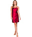Red satin stretch spaghetti nightdress adjustable straps Chic Red Beauty