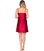 Red satin stretch spaghetti nightdress adjustable straps Chic Red Beauty
