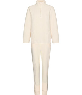 MyRebelle Off-white teddy fleece huispak met rits Fabulously Teddy Soft
