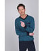 Dark blue cotton long sleeved men's pyjama Dynamic Squares
