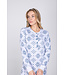Dark blue waffle nightdress with button front Snowflake Sparkle