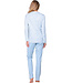 Blue cotton ladies pyjama with long sleeves Vintage Paisley