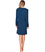 Luxe donkerblauw modal nachthemd lange mouwen Stars & Lace