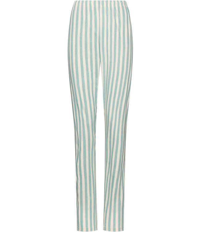 Dark green cotton long sleeved pyjama Teal Blue Stripes