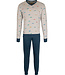Dark blue men's pyjama with long sleeves with V-neck Racing Day