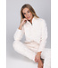 Off-white fleece jacquard homesuit with zip True Love