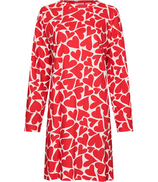 MyRebelle Red oversized organic cotton nightdress short True Love
