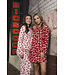 Red oversized organic cotton nightdress short True Love