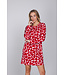 Red oversized organic cotton nightdress short True Love