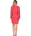 Rood oversized nachthemd van bio-katoen kort True Love