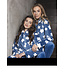 Blue fleece jacquard homesuit with zip Fluffy Star
