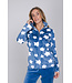 Blue fleece jacquard homesuit with zip Fluffy Star