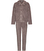 MyRebelle Grijs fleece huispak met knoopsluiting Fabulously Cosy