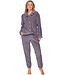 Grijs fleece huispak met knoopsluiting Fabulously Cosy