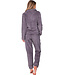 Grijs fleece huispak met knoopsluiting Fabulously Cosy