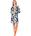 Zwart ecovero viscose nachthemd met boorden lange mouwen Artistic Links