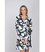 Zwart ecovero viscose nachthemd met boorden lange mouwen Artistic Links