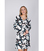 Zwart ecovero viscose nachthemd met boorden lange mouwen Artistic Links