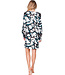 Black ecovero viscose nightdress with cuffs long sleeves Artistic Links