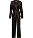 Black velours homesuit kimono style with belt long sleeves Chic Black Beauty