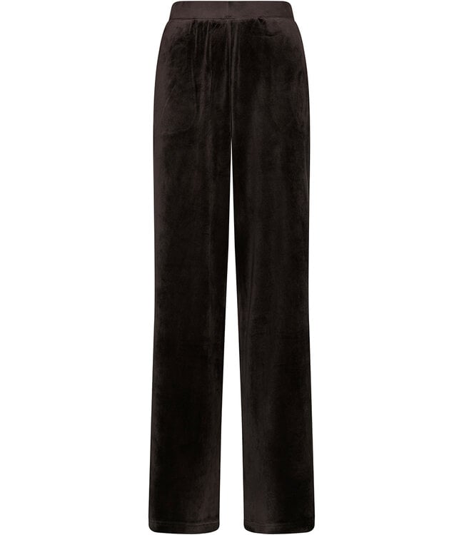 Zwart velours huispak kimono sluiting met ceintuur Chic Black Beauty