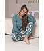 Dark green long sleeved pyjama Artistic Flower