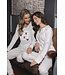 Beige pyjama met lange mouwen en boorden True Love
