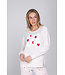 Beige pyjama met lange mouwen en boorden True Love