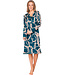 Donkergroen nachthemd knoopsluiting lange mouwen Artistic Fashion