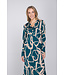 Donkergroen nachthemd knoopsluiting lange mouwen Artistic Fashion