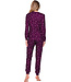 Dark purple cotton pyjama with long sleeves Fabulously Starry