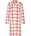 Donkerrood fleece nachthemd lange mouw Soft Checks