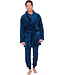 Donkerblauwe heren ochtendjas Stripey Blue
