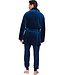 Donkerblauwe heren ochtendjas Stripey Blue