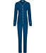 Dark blue cotton ladies pyjama full button Chic Blue Beauty