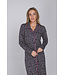 Dark grey organic cotton nightdress full button Paw Prints