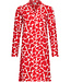 Red organic cotton nightdress full button True Love