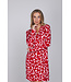 Red organic cotton nightdress full button True Love