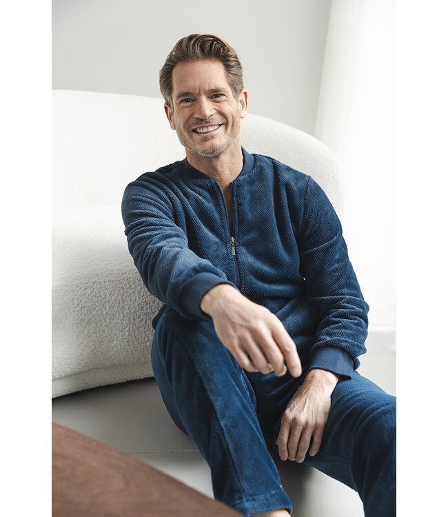 Dark blue fleece men's homesuit Modern Man