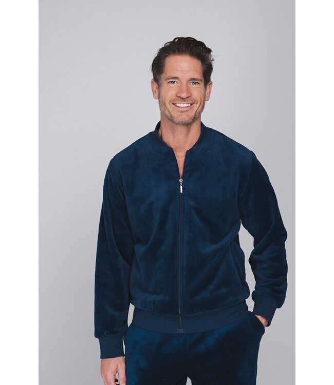 Dark blue fleece men's homesuit Modern Man