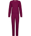 Dark purple waffle homesuit with long sleeves Fabulously Chic