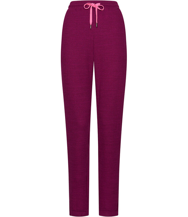 Dark purple waffle homesuit with long sleeves Fabulously Chic