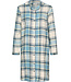 Blue cotton flannel long sleeved nightdress Winter Checks