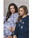 Donkerblauw nachthemd van bio-katoen Snowflake Sparkle