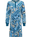 Dark blue velour long sleeved nightdress Paisley Art